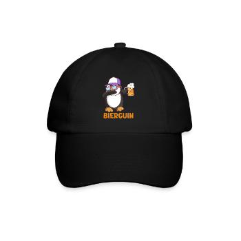Beerguin Bier Pinguin Party Festival - Baseballkappe - Schwarz/Schwarz - Vorne