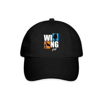 Wing Surf Wingfoil Wingsurf Retro - Baseball Cap - black/black - Front
