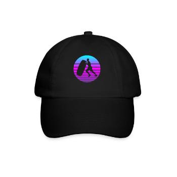 Bodybuilder Kraftsport Tire Flip Retro Gift - Baseball Cap - black/black - Front