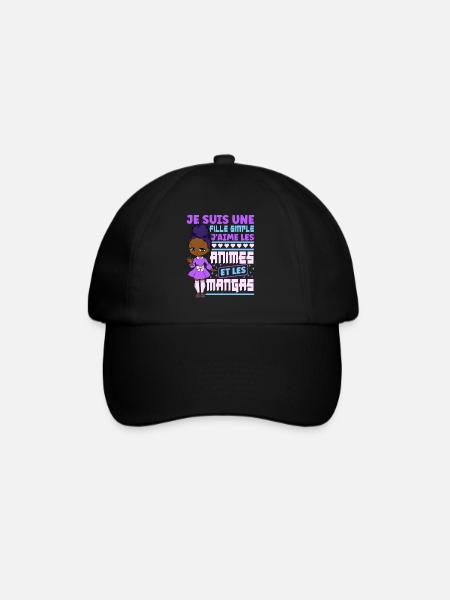 Animé Manga Humour Japonais Kawaii Fille - Casquette classique - noir/noir