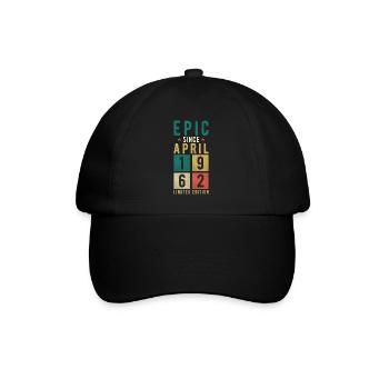 Birthday April 1962 - Baseball Cap - black/black - Front