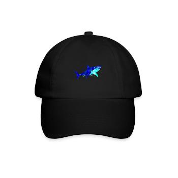Hai Mandala geometrischer Hai Taucher - Baseballkappe - Schwarz/Schwarz - Vorne