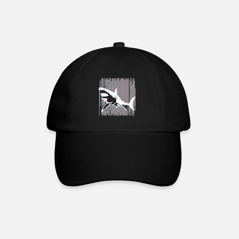 Hai weißer Hai Taucher Meeresbiologe - Baseballkappe - Schwarz/Schwarz
