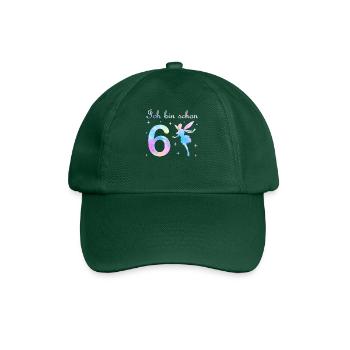 Fee Geburtstag Geschenk Mädchen 6 Jahre - Baseballkappe - Flaschengrün - Vorne