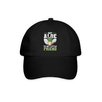 Blumen Aloe Vera Sukkulente Gärtner - Baseballkappe - Schwarz/Schwarz - Vorne