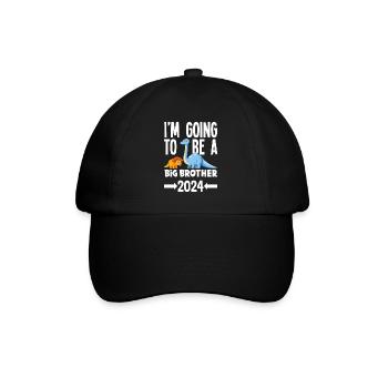 I'm Going to Be a Big Brother 2024 Dino Dinosaur - Baseball Cap - black/black - Front
