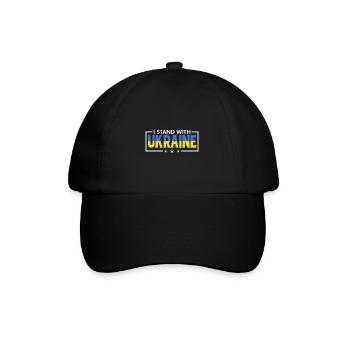 I stand with Ukraine Solidarity with Ukraine - Baseball Cap - black/black - Front