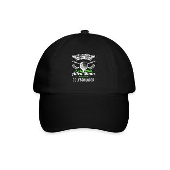 Golf Golfer - Baseballkappe - Schwarz/Schwarz - Vorne
