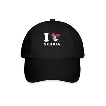 J’aime la Serbie - Casquette classique - noir/noir - Devant