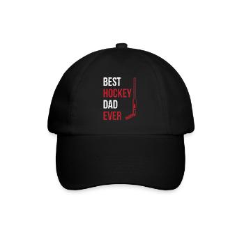 Best Hockey Dad ever Quote for your Hockey Dad - Baseballkappe - Schwarz/Schwarz - Vorne