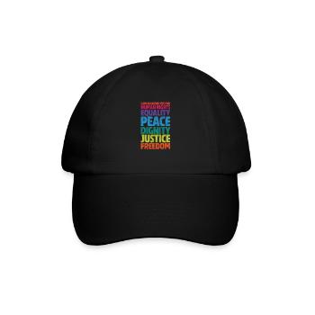 Droits de l’homme Anti-Racisme Tolérance Cadeau - Casquette classique - noir/noir - Devant