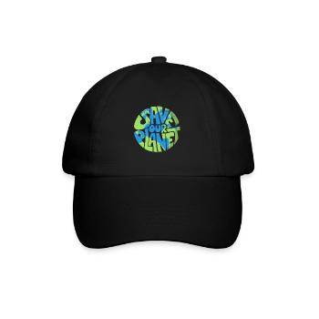 Save Our Planet Earth Day Conservation Anniversary - Baseballkappe - Schwarz/Schwarz - Vorne
