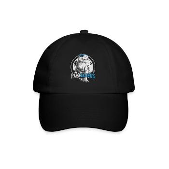 Papasaurus Dad Dinosaur Father's Day Gift - Baseball Cap - black/black - Front