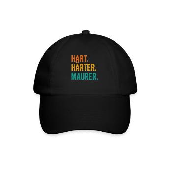 Maurer - Baseballkappe - Schwarz/Schwarz - Vorne