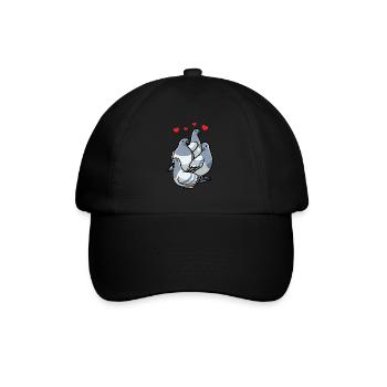 Taube Taubenzucht Taubenzüchter - Baseballkappe - Schwarz/Schwarz - Vorne