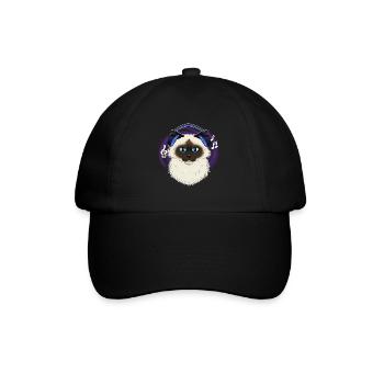 Cute Birman Cat I Music Lover I Headphones - Baseball Cap - black/black - Front