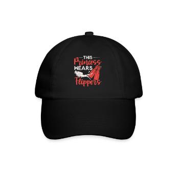 This Princess Wears Fins Diving Diving Tau - Baseball Cap - black/black - Front