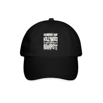 Ruhrpott Ruhrgebiet Spruch Sprüche Slang Dialekt - Baseballkappe - Schwarz/Schwarz - Vorne