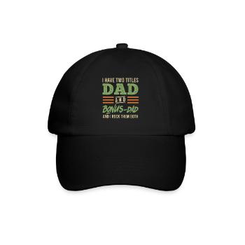 Papa et Papa Bonus Beau-Père - Casquette classique - noir/noir - Devant