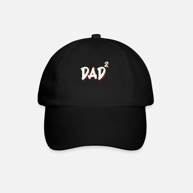 Papa 2 Kinder Zweifacher Vater - Baseballkappe - Schwarz/Schwarz