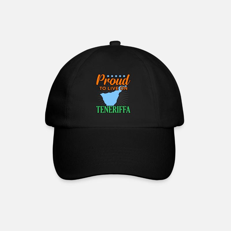 Teneriffa - Baseballkappe - Schwarz/Schwarz