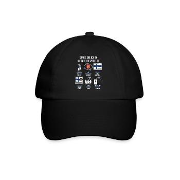 Finnland Spruch | Lustiger Freizeit Spruch Finland - Baseballkappe - Schwarz/Schwarz - Vorne