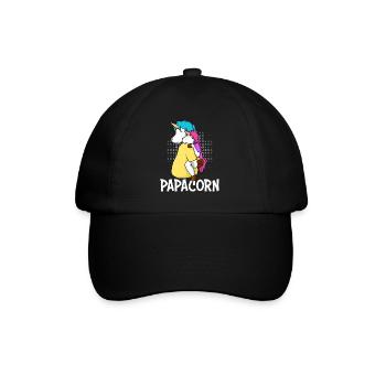 Papacorn Père Licorne Fille Papa - Casquette classique - noir/noir - Devant