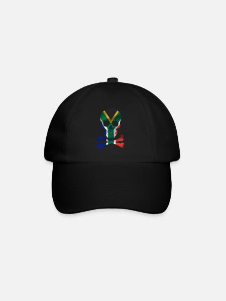 South Africa Flag - Baseball Cap - black/black