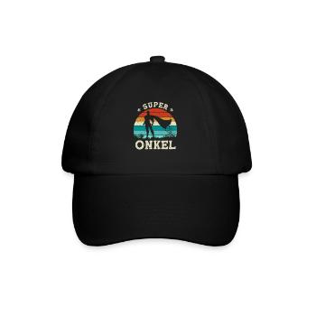 Super Uncle Gift Superhero Father's Day - Baseball Cap - black/black - Front