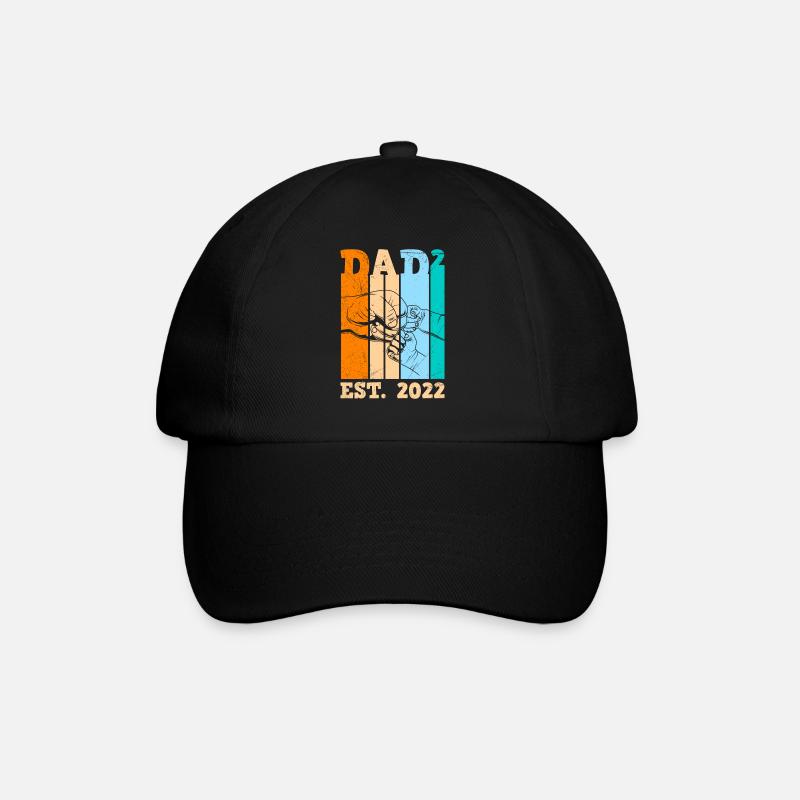 Werdender Papa 2. Kind Papa 2 Geburt 2. Kind - Baseballkappe - Schwarz/Schwarz