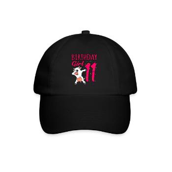 11. Geburtstag - Baseballkappe - Schwarz/Schwarz - Vorne