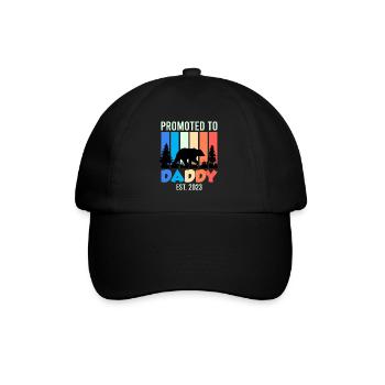 Promu papa 2023 expectant papa 2023 - Casquette classique - noir/noir - Devant