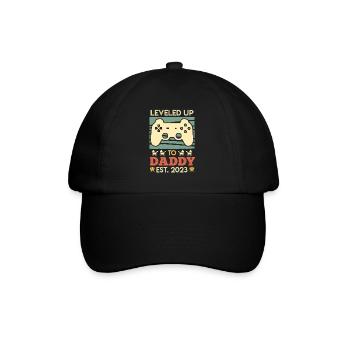 Nivelé jusqu’à Papa 2023 Expectant Dad 2023 - Casquette classique - noir/noir - Devant