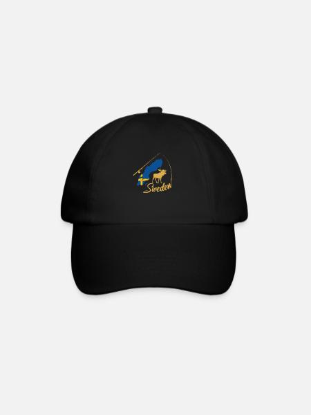 Sweden Schweden - Baseballkappe - Schwarz/Schwarz