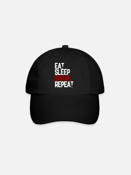 Mangez Sleep Brawl Répéter Gamer - Casquette classique - noir/noir