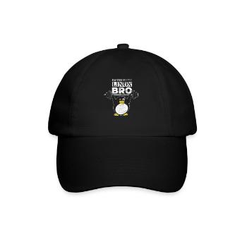 Do You Even Linux Bro Linux Pinguin hebt Gewichte - Baseballkappe - Schwarz/Schwarz - Vorne