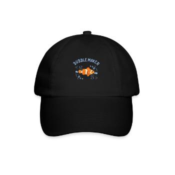 Clownfish Aquarium Fish Bubble Maker Fish Fans - Baseball Cap - black/black - Front