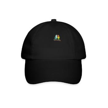 Rosenköpfchen I Unzertrennliche Motiv für - Baseballkappe - Schwarz/Schwarz - Vorne