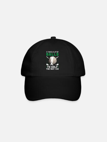 Golf Player Golfer Golf Golf Cart Golf Mom - Basebollkeps - svart/svart