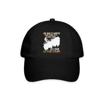 Radflirt am Berg - Baseballkappe - Schwarz/Schwarz - Vorne