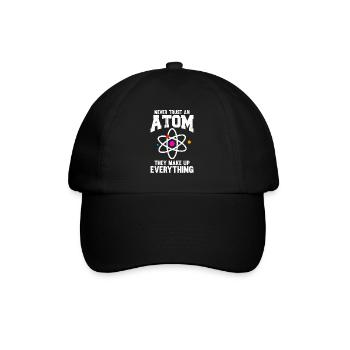 Never Trust An Atom of Chemistry - Baseball Cap - black/black - Front