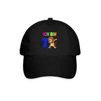 Ich bin 7 - Baseballkappe - Schwarz/Schwarz - Vorne