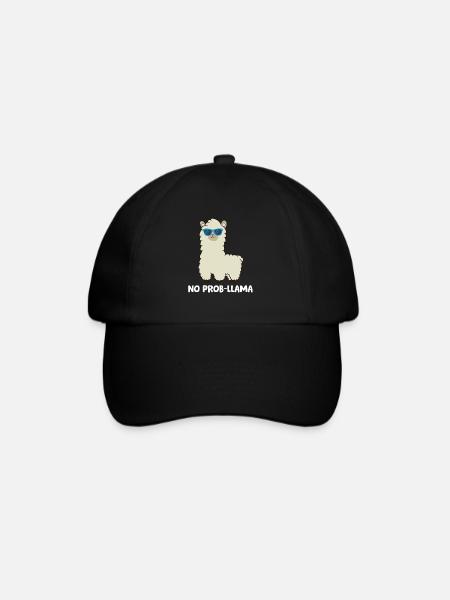 Lama Lover No Prob-LLama Alpakka No Probllama - Baseballcap - svart/svart