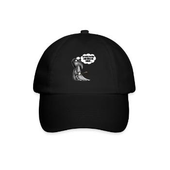 So viele Idioten und nur eine Sense Sensenmann - Baseballkappe - Schwarz/Schwarz - Vorne