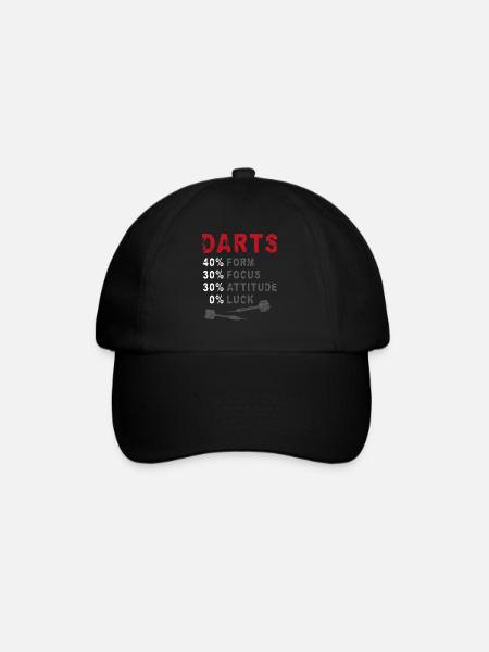 Darts Vintage Darts 40% Form 30% - Baseballkappe - Schwarz/Schwarz
