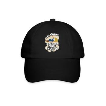Ma ferme m’appelle et je dois y aller - Casquette classique - noir/noir - Devant