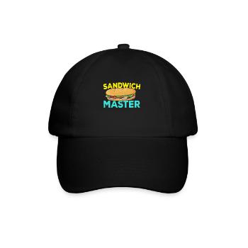 Sandwich Master Fast Food - Baseballkappe - Schwarz/Schwarz - Vorne