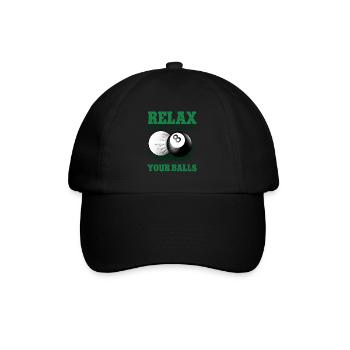 Détends-toi je casse juste tes boules 8 boules billard - Casquette classique - noir/noir - Devant