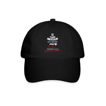 Funny Birthday 13 Years Old Why Are We Counting? - Baseball Cap - black/black - Front