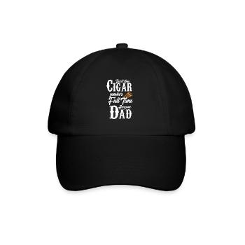 Don't time Cigar smoker full time awesome Dad - Baseballkappe - Schwarz/Schwarz - Vorne